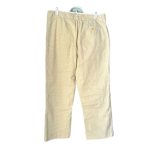 Vintage Lily Pulitzer Yellow White Pin Stripes Cropped Beachy Pants Light 01225 - Picture 1 of 9